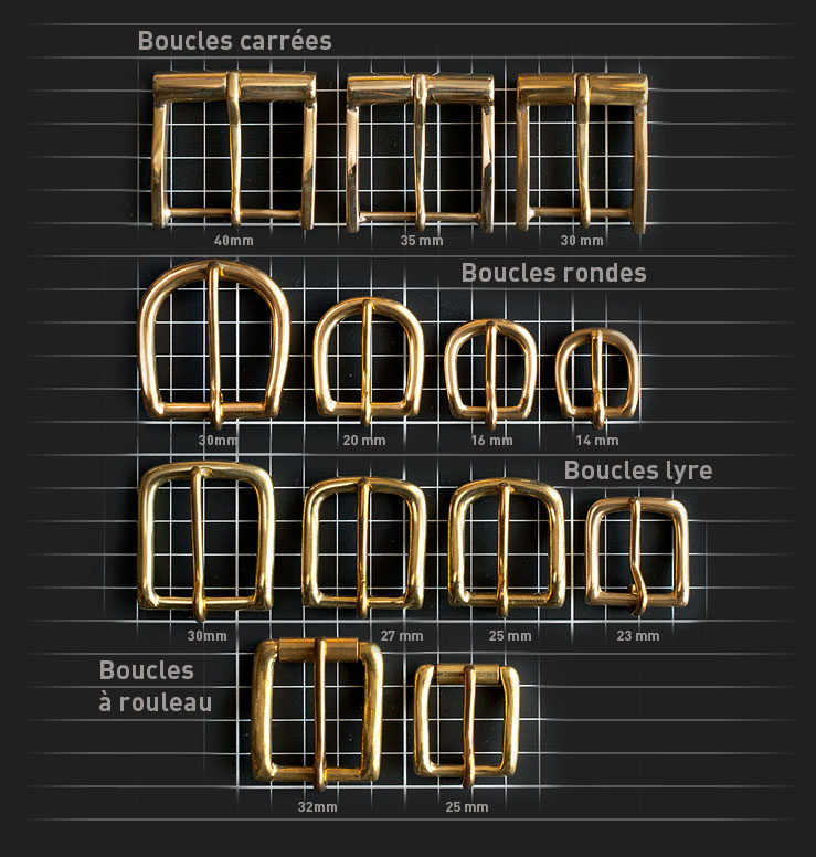 Boucles de ceinture en laiton massif