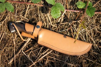 Etui rigide en cuir pour couteau de camp / outdoor XXL